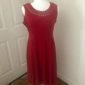 Danny & Nicole 10P Red Stretchy Dress